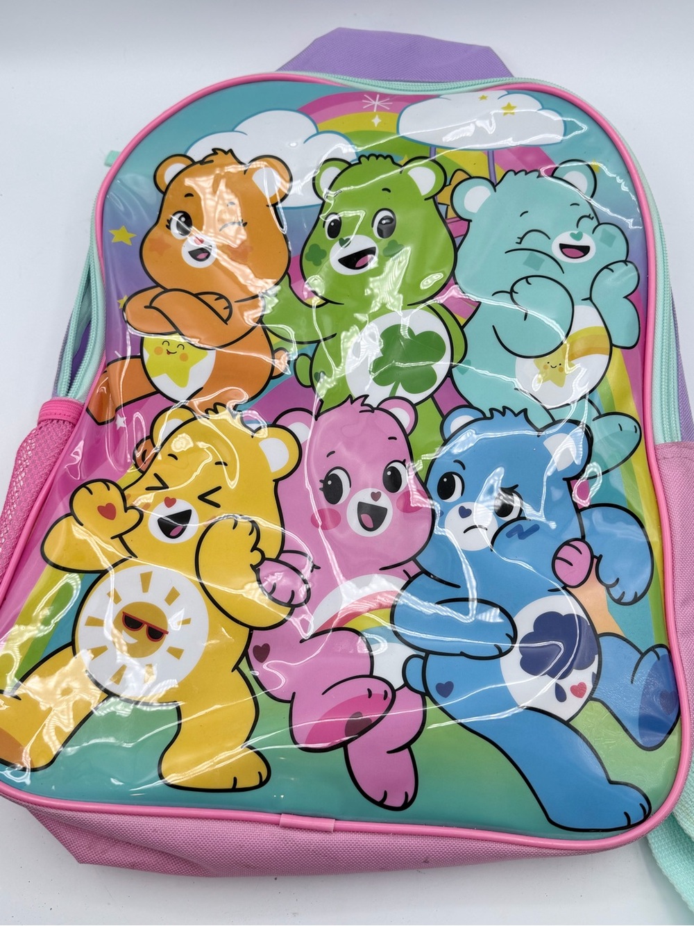 Bioworld Kids Backpack - Pink with Multicolor Care Bears